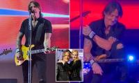 Keith Urban performs song about an ex whose found 'somebody else' before tearing up in front of fans at concert... amid Nicole Kidman's rumored new romance