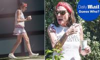 Iconic TV star who played Rock Hudson's wife rocks 'Spiritual Gangster' t-shirt as she turns 80... can you guess who?