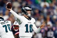 Eagles offense shows growth in preseason game No. 2, backup QB race heats up in 24-21 loss at Patriots