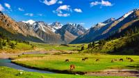 Riding in the mountains of Kyrgyzstan