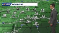 Comfortable weather settling in, not as humid the next few days