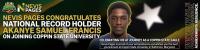 Nevis Pages Congratulates National Record Holder Akanye Samuel Francis on Joining Coppin State University