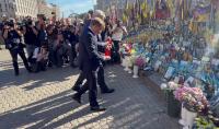 Two killed in Russian attacks near Kiev as German minister visits