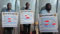 Three suspect notorious of robbing truck drivers along Nairobi-Mombasa Highway arrested in Mtito Andei