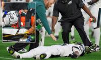 Philadelphia Eagles reveal vital health update on stricken running back... after he was rushed to hospital in an ambulance after brutal hit to the head