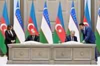 Signing and exchange ceremony of Azerbaijan-Uzbekistan documents held in Tashkent -