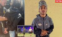 California high school football season opener descends into CHAOS...fans run for cover after accused shooter, 15, gunned down promising teen athlete