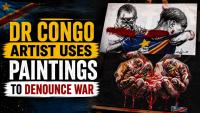 Congolese artist uses paintings to denounce war and violence