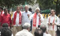 Trade unions protest against withdrawal of CISF from VSP, raise safety concerns