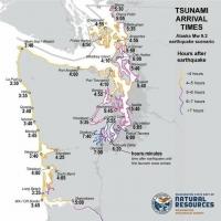‘Alaska Max’ tsunami danger low here