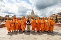 Gujarat Chief Minister Bhupendra Patel Visits BAPS Swaminarayan Akshardham In New Jersey