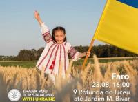 Hundreds celebrate 35 years of Ukraine’s independence, thank Portugal