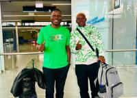 Semenya (right) with legal adviser already in Poland