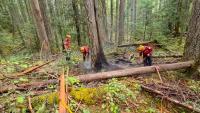 Hiking & biking locals help prevent wildfire spread west of Nanaimo Correctional Centre