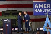 Defense Secretary Pete Hegseth visits Oshkosh to promote defense manufacturing