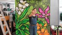 New bookstore mural celebrates UH Mānoa through art and nature