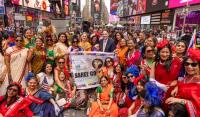 Saree Goes Global lights up New York: Indian sarees dazzle Times Square