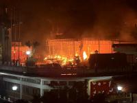 Fire blackens Zhinan Temple in Taipei’s Wenshan District
