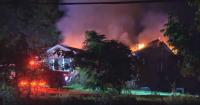 Ohio Township house used for firefighter training goes up in flames