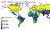 World's snake attack hotspots revealed: Map shows the countries with the most encounters - and Australia doesn't even make the top 20