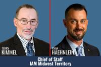 IAM Midwest Territory Celebrates Terry Kimmel’s Distinguished Career, Welcomes Ryan Haehnlein as Chief of Staff