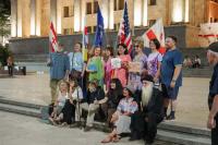 Protesters held demonstrations in Tbilisi for the 636th consecutive day.