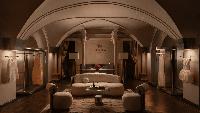 European-style vaulted arches anchor the architecture of this atelier in Delhi