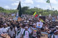 Rohingya refugees demand safe return to Myanmar