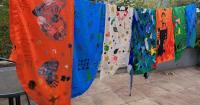 Schoolchildren help bring new Cam music festival to life with colourful flags