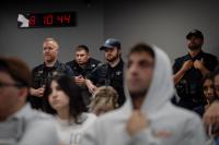 Arab American activists rally outside Oak Lawn Village Hall, say police placed 14-year-old in chokehold