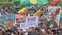 Rohingya refugees rally for safe return to Myanmar 9 years after exodus
