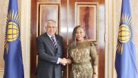 Ishaq Dar meets Commonwealth chief, highlights Pakistan's role in regional peace