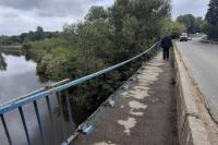 Part of a bridge structure over Svislach collapsed near Minsk