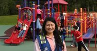 Inclusive playground designed to allow access for differently abled students opens at Anchorage school
