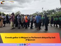 Crowds gather in Waigani as Parliament delayed by lack of Quorum