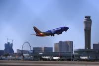Las Vegas air traffic continues to slide, despite international rebound