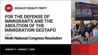 For the defense of immigrants and the abolition of the immigration Gestapo