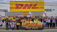 Philippine DHL workers strike against warehouse closure