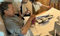 At 91, Croatian-Australian art legend Charles Billich turns his hospital room into an art studio