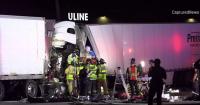 2 semi-trucks crash on Route 41 in North Chicago