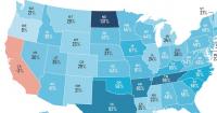 Church membership growth across U.S. states over 25 years
