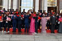 At Unity Palace reception: Biya hails Lionesses for winning WAFCON, ca...