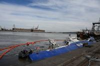 Photos: Russian Commercial Fishing Vessel Sinks at the Dock in Montevideo