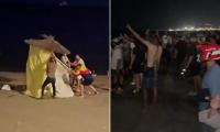 Locals fighting to remove thousands of migrants who remain in Ceuta following 'invasion' destroy makeshift camp as fears grow over groups of men roaming the streets