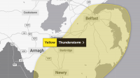 Met Office issues Northern Ireland thunderstorm warning for three counties