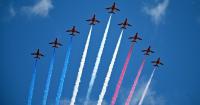 Where will the Red Arrows fly this bank holiday weekend after returning to the UK?
