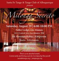Santa Fe Tango & Tango Club Of Albuquerque Present ‘Milonga Secrets’ Aug. 29 At Fuller Lodge