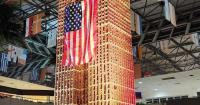 Aydlett brothers begin biggest build yet, 25-foot toy log tribute to 9/11 victims