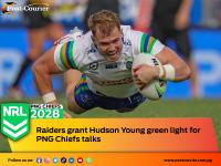 Raiders grant Hudson Young green light for PNG Chiefs talks