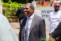 Prime Minister Drew Inspects Road Works at CLICO Housing Project